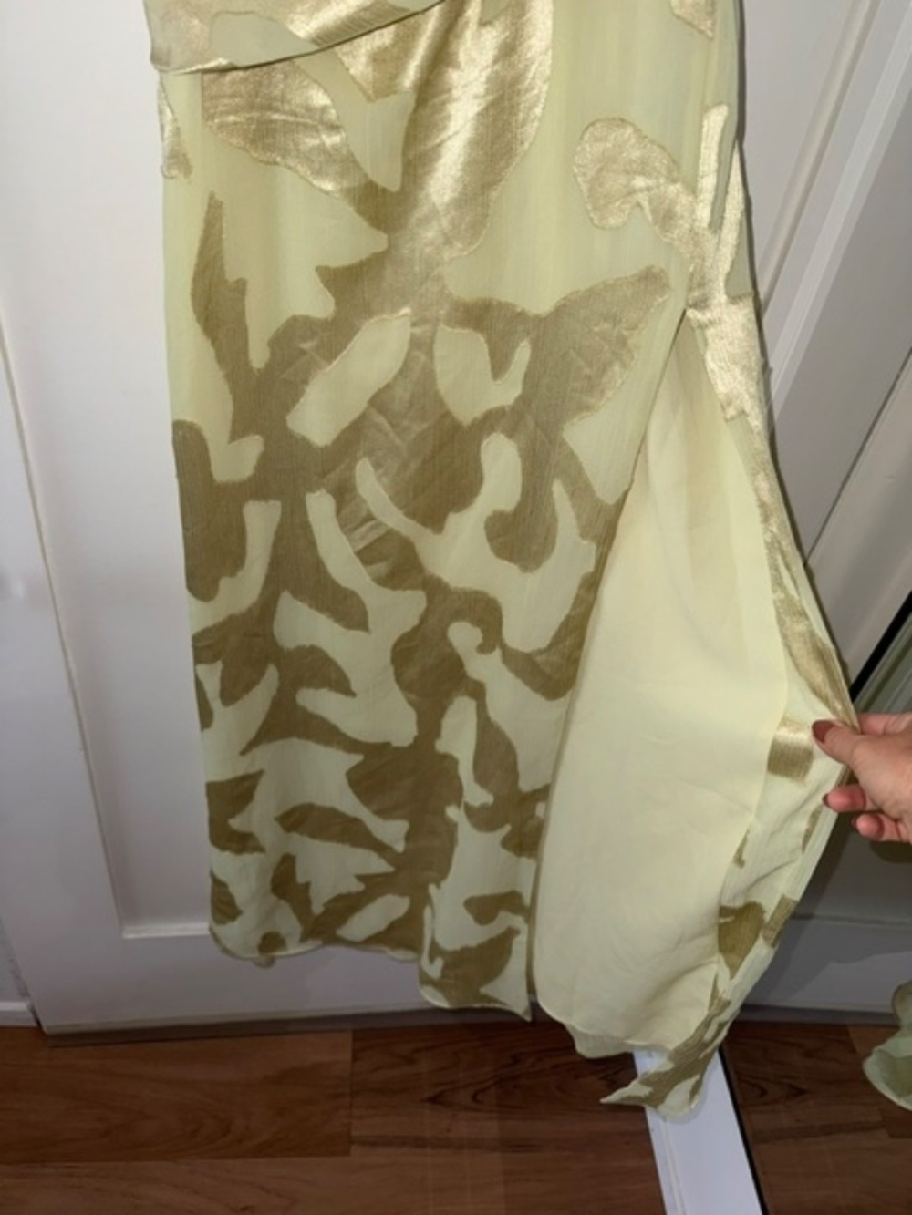 SIMKHAI Jessa Draped Gown in Sunglow $995 - Picture 12 of 15